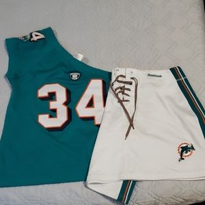 Reebok miami dolphins set small top/medium skirt